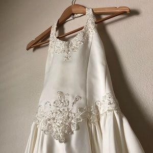 White Pearl Floral Dress
